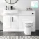Harper Gloss White Combination Vanity Basin and Aruba Toilet 1200mm - Black Accents