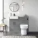 Harper Stone Grey Combination Vanity Basin & Miami Toilet 1000mm - Black Accents