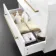 Elba Gloss White Wall Hung Basin Drawer Vanity 800mm - Brushed Brass Accents