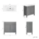 Bermuda Dove Grey Basin Vanity 800mm - Brass Knurled Handles