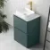 Corsica Midnight Green Vanity Drawer with Marble Top & Marin Basin 600mm