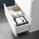 Corsica Gloss White Wall Hung Basin Drawer Vanity 600mm