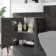 Harper Charcoal Elm Basin Vanity and Back To Wall Toilet Unit 1200mm - Black Accents - Left Handed