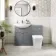 Capri Fog Grey Combination Vanity Basin and Houston Toilet 1150mm - Chrome Handles
