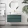 Corsica Midnight Green Vanity Drawer with Marble Top & Curved Counter Top Basin 1000mm