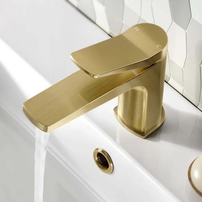 Aire Brushed Brass Basin Mixer Tap