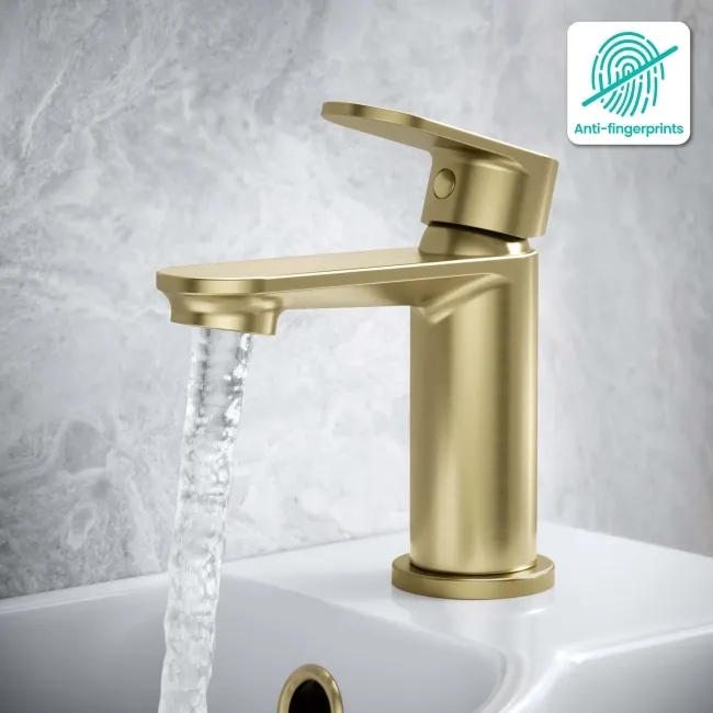 Avill Brushed Brass Cloakroom Basin Mixer Tap