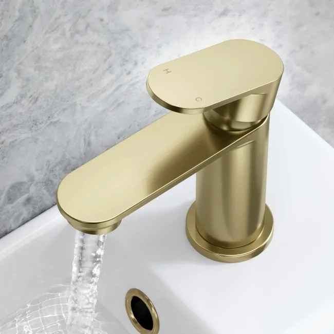 Avill Brushed Brass Cloakroom Basin Mixer Tap