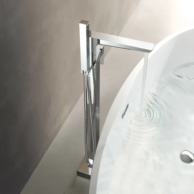 Ribble Chrome Freestanding Bath Shower Mixer Tap