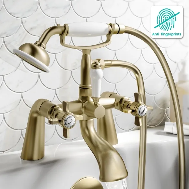 Nairn Traditional Brushed Brass Bath Shower Mixer Tap