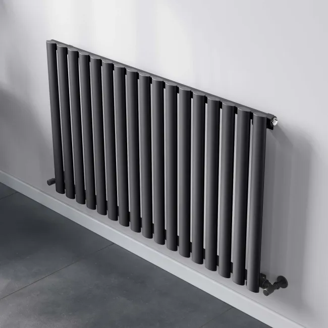 Marbella Anthracite Single Oval Panel Radiator 600x1020mm