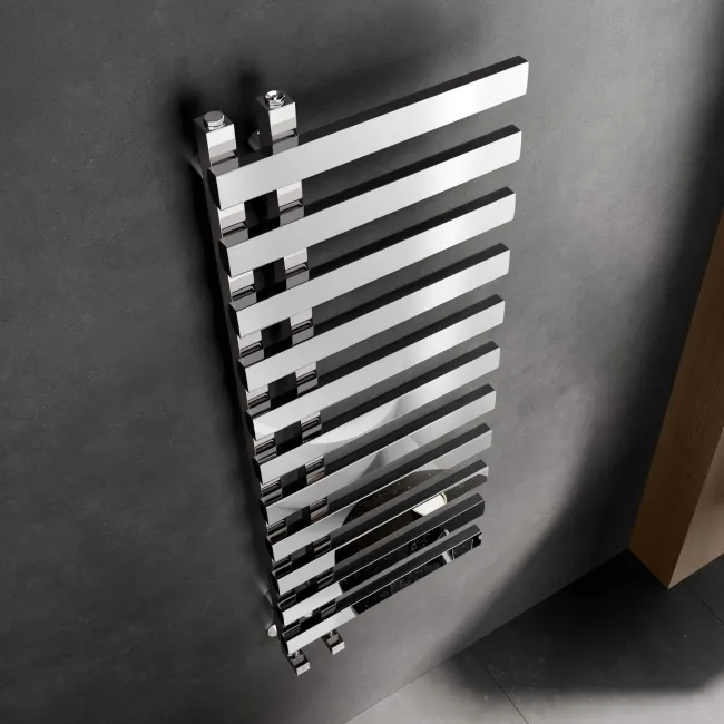 Palermo Chrome Designer Heated Towel Rail 1200x450mm