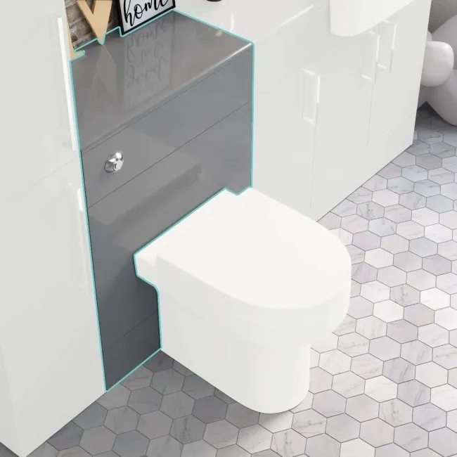 Harper Stone Grey Back To Wall Toilet Unit 600mm