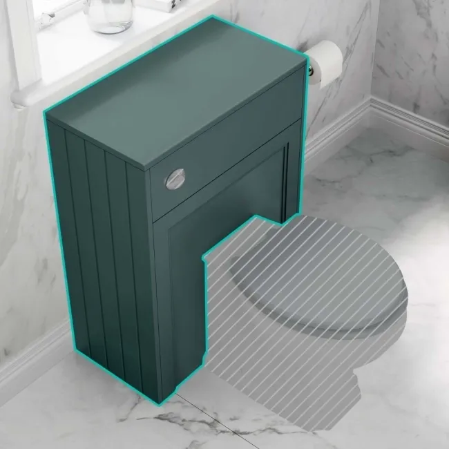 Monaco Midnight Green Back To Wall Toilet Unit 600mm