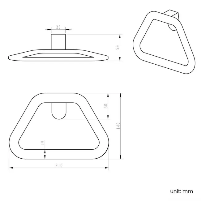 Eloise Brushed Brass Towel Ring