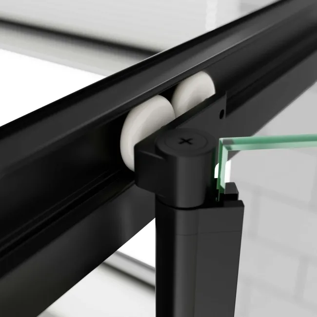 London Matt Black 6mm Bifold Shower Enclosure 900x700mm