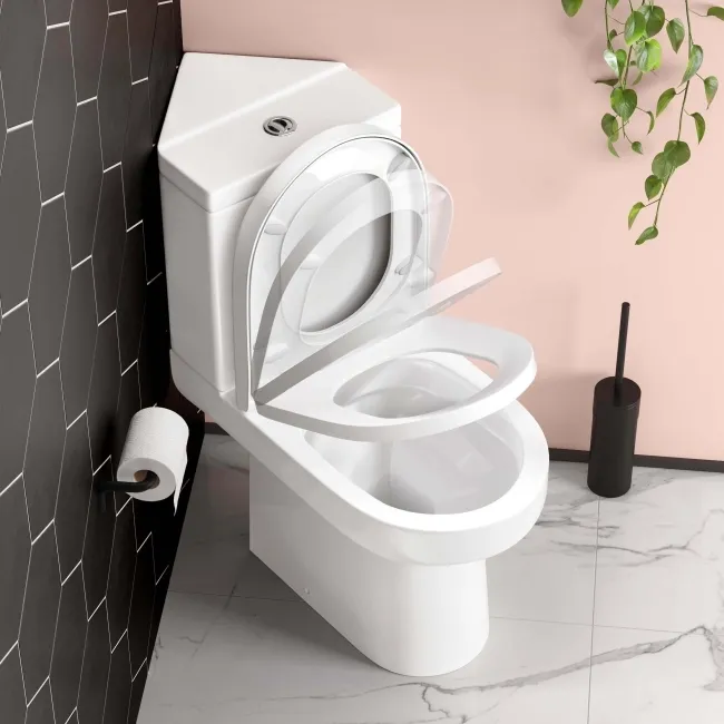 Denver Close Coupled Corner Toilet With Soft Close Seat