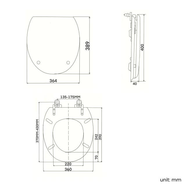 Hudson Traditional Back To Wall Toilet With Cotton White Wooden Seat - Brushed Brass Hinges