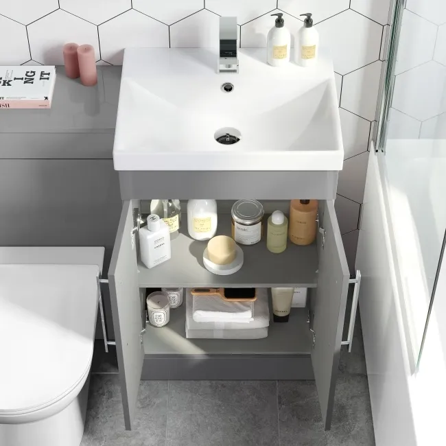 Avon Stone Grey Combination Vanity Basin and Aruba Toilet 1000mm