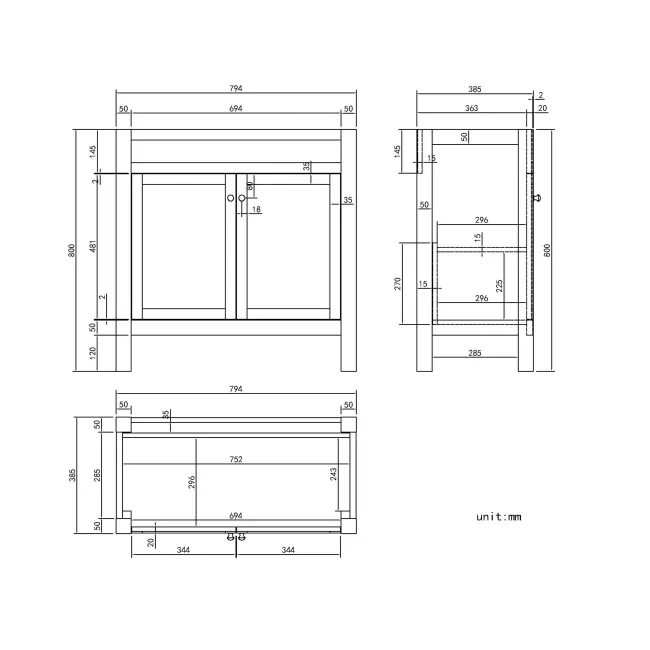 Bermuda Inky Blue Basin Vanity Drawer and Back To Wall Toilet 1300mm (Excludes Pan & Cistern)
