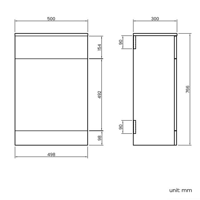Quartz Stone Grey Combination Vanity Basin and Denver Toilet 950mm - Black Accents