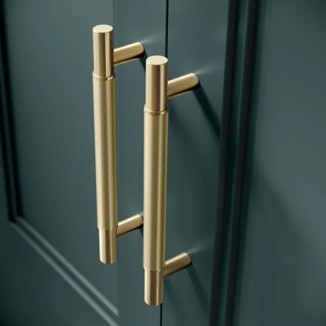 Monaco Midnight Green Traditional Basin Vanity and Back To Wall Unit 1200mm (Excludes Pan & Cistern) - Brass Knurled Handles