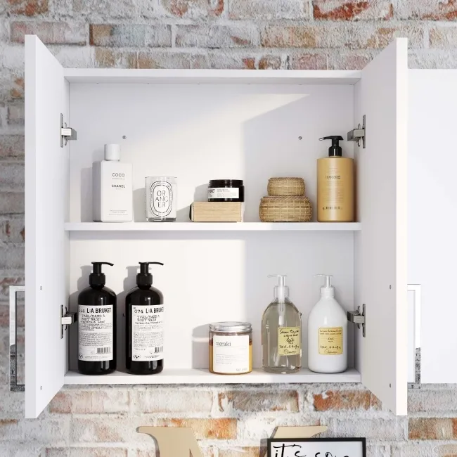 Harper Gloss White Wall Hung Cabinet 600x600mm