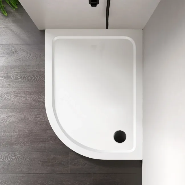 London Offset Quadrant Stone Shower Tray 1200x900mm - Right Handed
