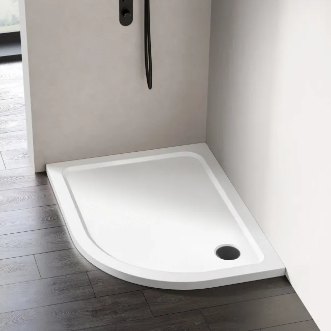 London Offset Quadrant Stone Shower Tray 1200x900mm - Right Handed