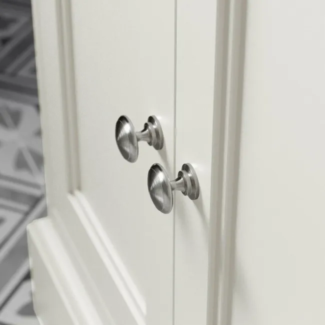 Lucia Chalk White Double Vanity with Marble Top & Oval Counter Top Basin 1200mm