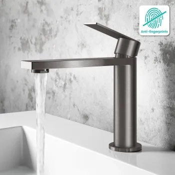 Tees Gunmetal Grey Basin Mixer Tap