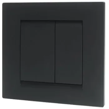 Wirquin Dual Flush Matt Black Push Plate