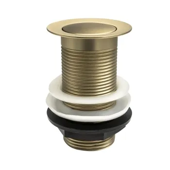 Brushed Brass Pop Up Basin Waste - Unslotted