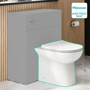 Aruba Rimless Back To Wall Toilet With Slim Soft Close Seat