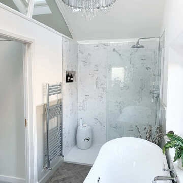 Barcelona Chrome Straight Heated Towel Rail 1200x500mm