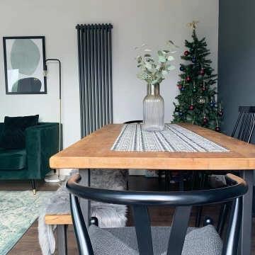 Athens Anthracite Double Column Vertical Traditional Radiator 1800x470mm