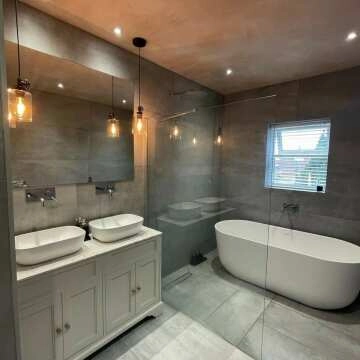 Copenhagen Easy Clean 8mm Wet Room Shower Glass Panel 1200mm