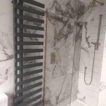 Palermo Anthracite Designer Heated Towel Rail 1600x450mm