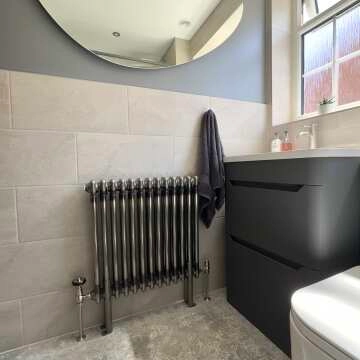 Athens Raw Metal Double Column Horizontal Traditional Radiator 600x605mm