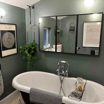 Mia Black Framed Mirror Cabinet 710x1200mm