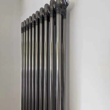 Athens Raw Metal Double Column Vertical Traditional Radiator 1800x470mm
