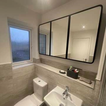 Olivia Black Framed Mirror Cabinet 710x1200mm