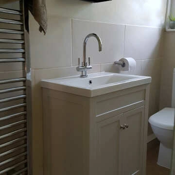 Bermuda Chalk White Basin Vanity 600mm