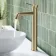 Medway Brushed Brass High Rise Basin Mixer Tap with Knurled Detailing