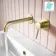 Selma Brushed Brass Wall Mounted Basin Mixer Tap