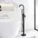 Trent Matt Black Freestanding Bath Shower Mixer Tap