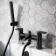 Eden Matt Black Waterfall Bath Filler & Handheld Shower