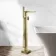 Ribble Brushed Brass Freestanding Bath Shower Mixer Tap