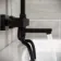 Galway Square Matt Black Thermostatic Bath Filler Shower Set