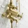 Shannon Brushed Brass Traditional Thermostatic Shower Set with Hand Shower